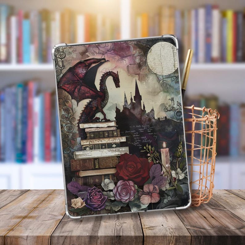 Printable Kindle Insert for Clear Case | Romantasy Dragon Kindle Insert ...