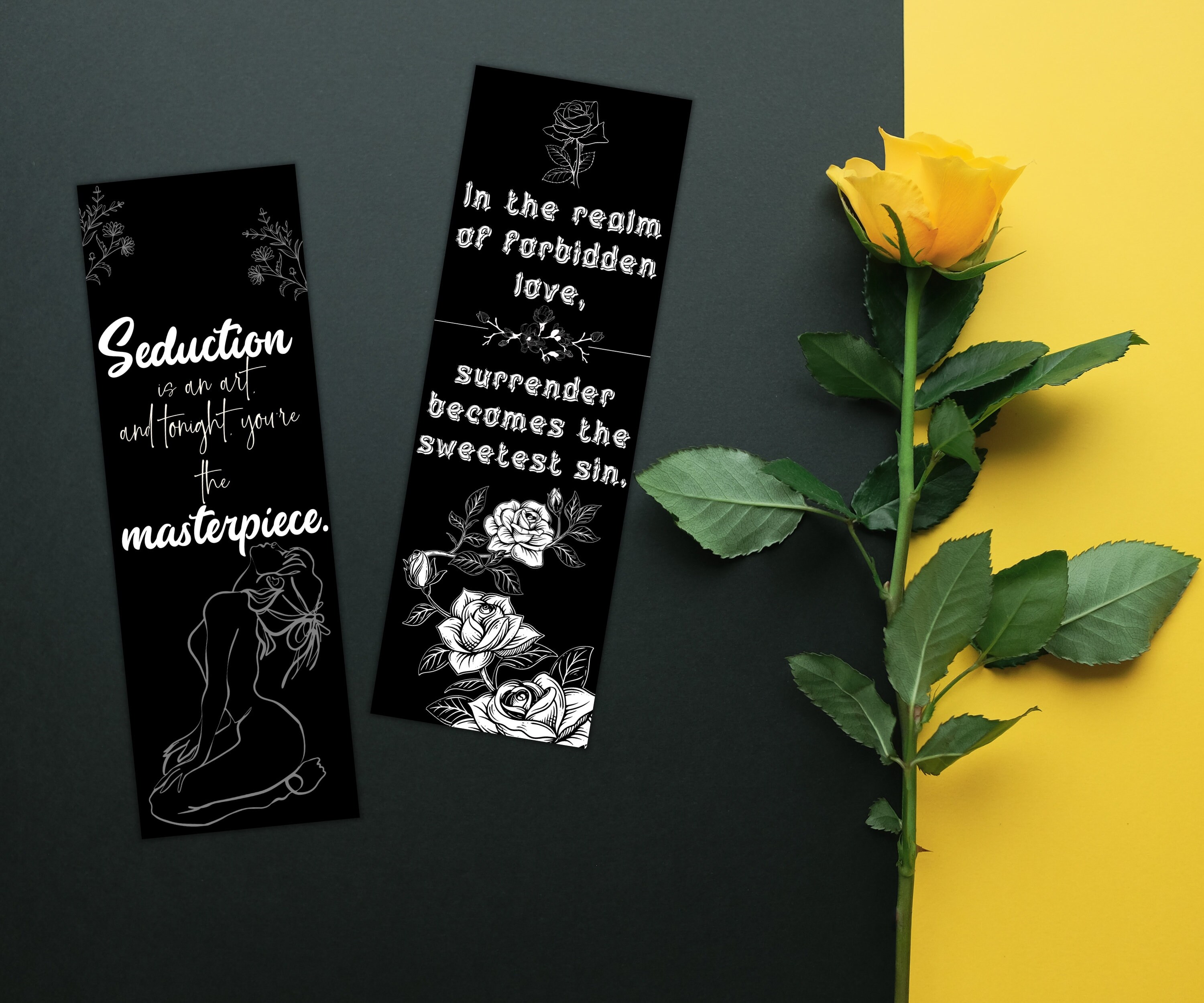 10 Printable Dark Romance Bookmarks Double sided Bookmarks Etsy