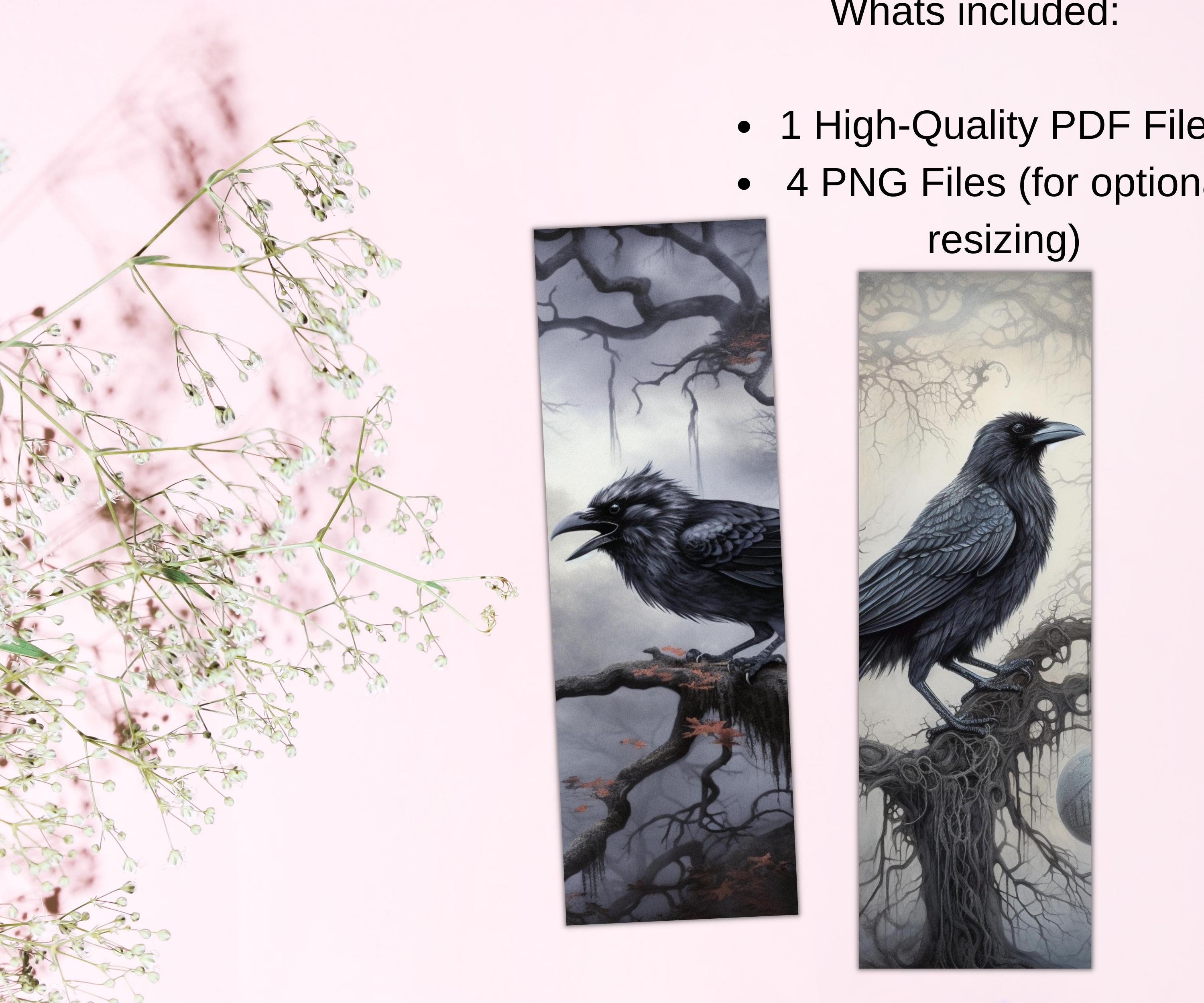 Printable Raven Bookmark Set, Printable Bookmarks, Adventure Books ...