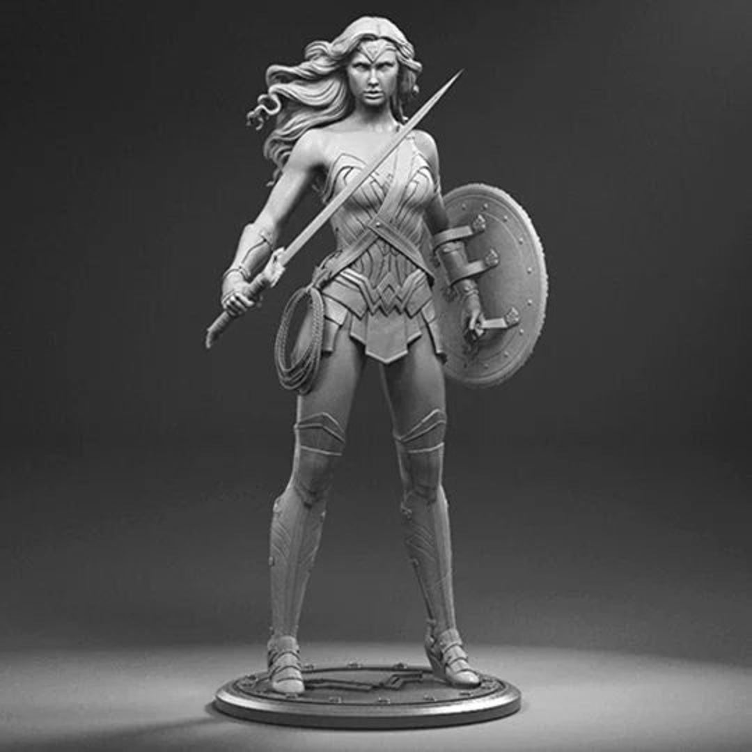 Female Warrior Figure Statue Stand 3d Printer 3d Model 3d Etsy