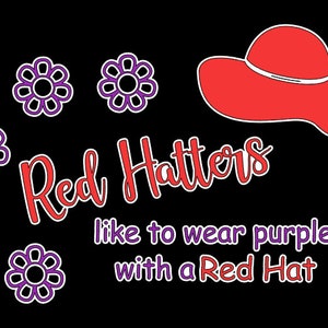 Red Hatters Wear Purple TShirt for Red Hat Ladies