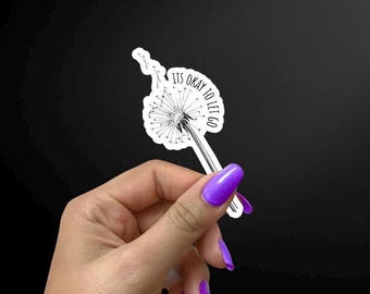 Dandelion Holographic Sticker: Positive Affirmation, Mental Health (2.5&quot;)
