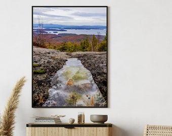 Fall/Autumn transition to Winter in New Hampshire Wall Art Print