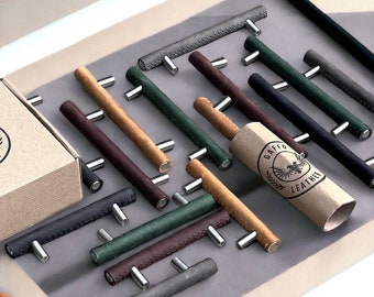 Minimalist Italian Leather Drawer Pulls: Stylish Cabinet Hardware