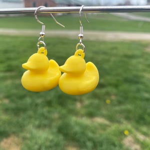 Adorable 3D-Printed Rubber Ducky Earrings | Cute & Quirky Gift