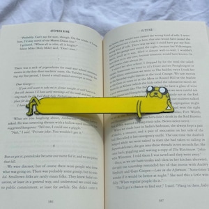 Jake the Dog Bookmark 3D Printed Cartoon Bookmark Adventure Time Gift for Readers accessory for her handmade  unique bookmark for bookworm