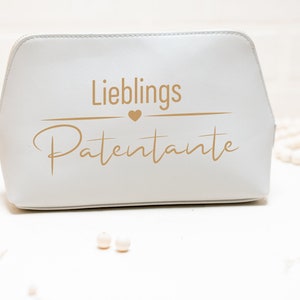 Kosmetiktasche Lieblingspatentante I Kosmetikbeutel I Kulturtasche I Schminktasche I Geschenk I Geschenkidee I Geburtstag I Patentante