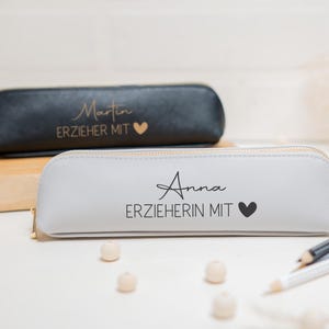 Personalisiertes Mäppchen Erzieherin mit Herz I Erzieher I Geschenkidee I Geschenk I Kindergarten I Stiftemäppchen I Abschiedsgeschenk Kita