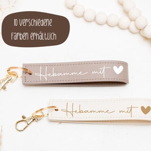 Schlüsselanhänger Hebamme mit Herz I Geschenkidee I Geschenk I Abschiedsgeschenk I Anhänger I Dankeschön für Hebamme I Baby I Kind