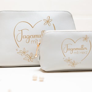 Kosmetiktasche Tagesmutter mit Herz I Kosmetikbeutel I Kulturtasche I Schminktasche I Geschenk I Geschenkidee Abschiedsgeschenk Tagesmutter