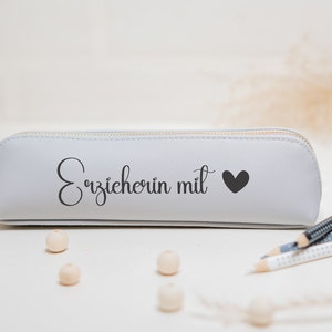 Mäppchen Erzieherin mit Herz I Federmäppchen I Geschenkidee I Geschenk I Schule I Stiftemäppchen I Abschiedsgeschenk I Erzieherin I Kita