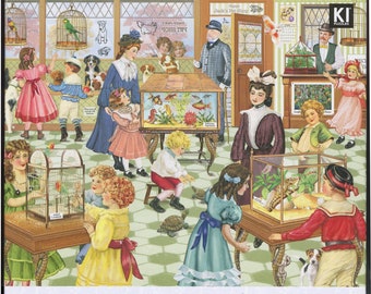 Happy Jack&#39;s Pet Shop, nostalgic Victorian  1000 piece unopened  jigsaw puzzle, delightful imaginary people, children, dogs, cats, animals