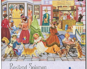 Spring Fashions From Paris, my painting, 1000 piece unopened puzzle, Vintage Victorian General Store; Victorian women  looking at &quot;fashions&quot;