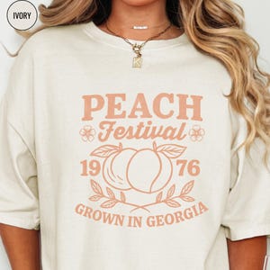 Peach Festival Georgia Tshirt, Cute Fruit Shirt, Peach Cottagecore shirt, Georgia tshirt, Vintage tshirt, Summer Fruit Shirt, Comfort Colors