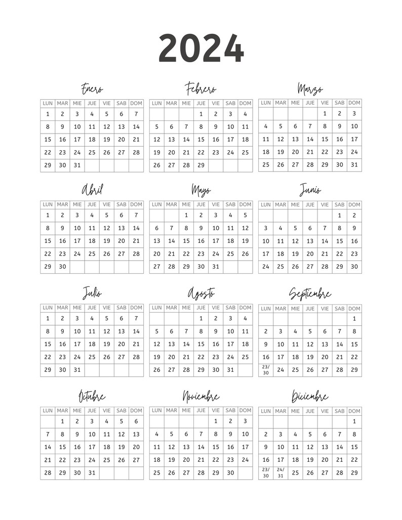 2024 Planificador, 2024 Spanish Daily Planner, Daily Planner