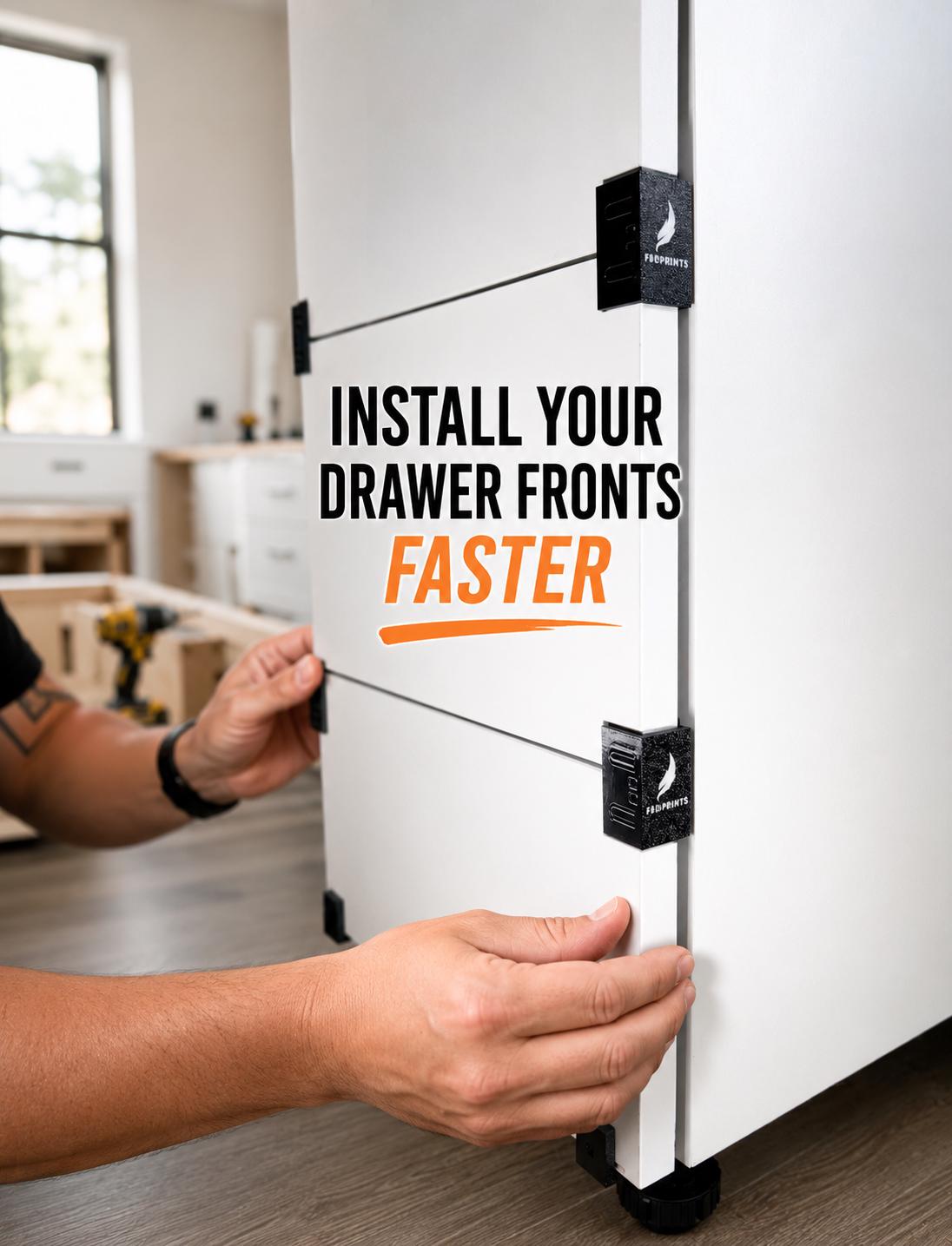 Drawer Front Jig Frameless Cabinet Spacer Precision Alignment Tool Woodworking Installer