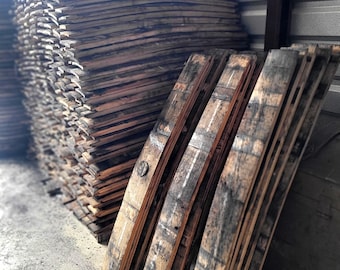 Authentic Whiskey Barrel Staves-5 Pack With Multiple Sizes To Choose From! Great for DIY Crafts, Weddings, Flower Beds, etc.