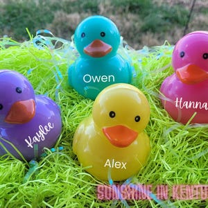 Personalized Easter Basket "Rubber Duck" Plastic Fillable Egg