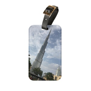 Dubai Luggage Tag, Burj Khalifa Luggage Tag, Dubai Travel, Luggage Tag, Travel Tag, Tallest Building in the World Tag