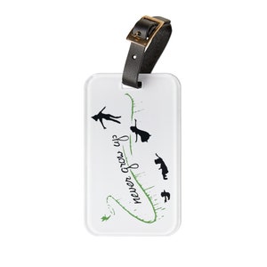 Peter Pan Luggage Tag, Disney Luggage Tag,  Disneyland luggage tag, Disney World luggage tag, Tinkerbell Luggage Tag