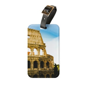 Rome Colosseum Luggage Tag, Luggage Tag, Italian Luggage Tag, Travel Tag, Rome Colosseum Tag