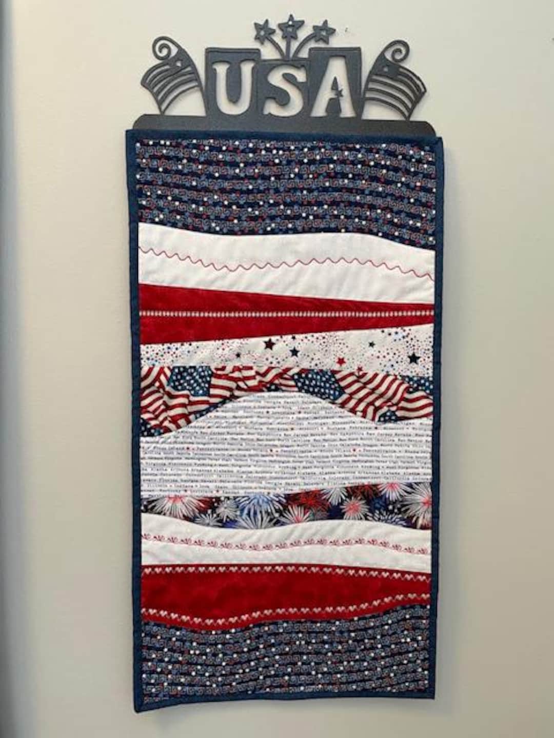 Quilted 4th of July Wall Hanging Wall Hanging Memorial Day American