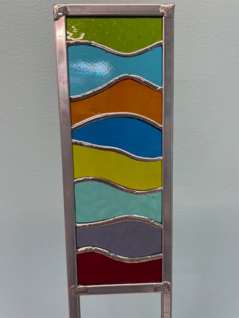 Stained Glass Plant Stakes, Planter Stakes Stained Glass, Stained Glass