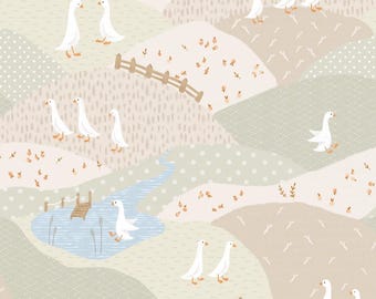 Tela Little Goose, algodón/felpa francesa/jersey acanalado/minky/panamá Material: un metro/yarda