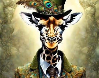 Upholstery Velvet Panel, Waterproof Polyester, Soft Velvet Fabric for Furniture, Cushions & DIY Projects: Giraffe Print