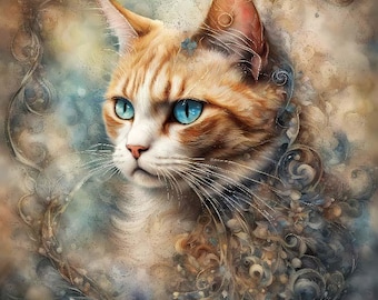 Upholstery Velvet Panel, Waterproof Polyester, Soft Velvet Fabric for Furniture, Cushions: Cat Print