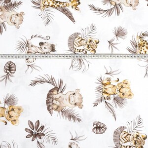 100% katoenen stof safaridieren: babybeddengoed, print met wilde dieren, quilt afbeelding 10
