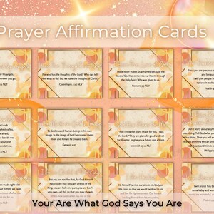 Tarjetas de afirmación de oración - Tarjetas de versículos bíblicos - Tarjetas de versículos bíblicos - Quién dice Dios que soy - Tarjetas de afirmación