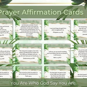 Christian Affirmation Cards: Bible Verse Scripture (Digital Download)