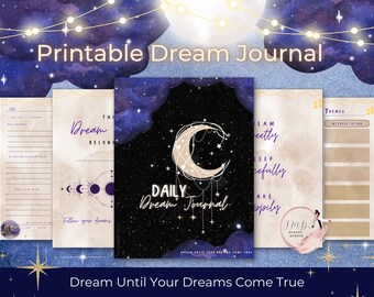 Diario de sueños imprimible: Seguimiento diario de sueños (PDF)