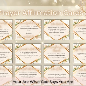 Christian Affirmation Cards: Bible Verse Scripture (Digital Download)