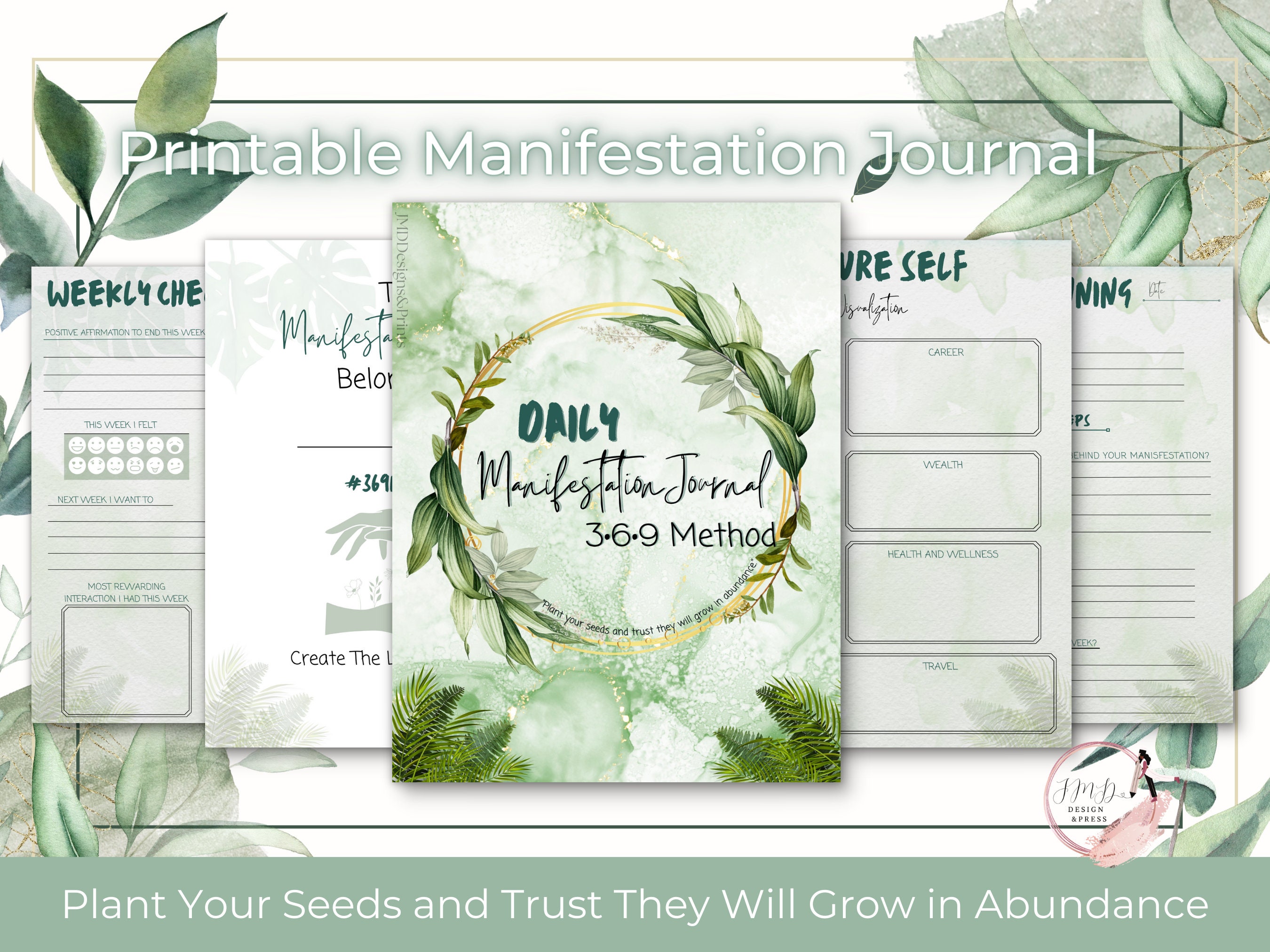 Printable 369 Manifestation Journal - Printable Manifestation Journal ...