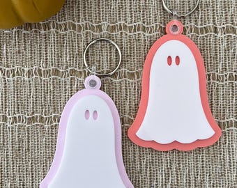 Pastel Ghost Keychain, Cute Acrylic Halloween Backpack Charm