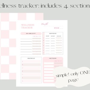 Digital wellness tracker|Digital Planner|Goodnotes Template|iPad Planner|Daily planner|Mood tracker|Digital habit tracker|Sleep tracker