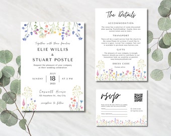 Wildflower Wedding Invitation Set