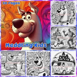 Meddling Kids 30:Scooby Doo inspired coloring pages