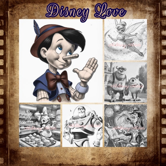 Nostalgic Coloring 32 grayscale coloring pages