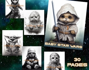 30 Baby Star Wars adult coloring pages