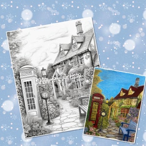 25 English Manors Adult Coloring Pages