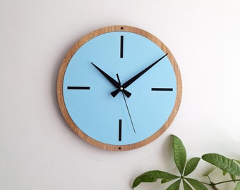 Semplice orologio da parete minimalista, design carino, arredamento per ingresso, soggiorno, cucina, ufficio, scuola, asilo nido, regalo per amici, silenzioso senza ticchettio