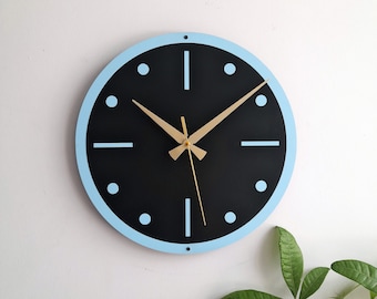 Horloge murale minimaliste de 33 cm, silencieuse, sans tic-tac, horloge moderne pour la maison/chambre/bureau/salle de classe/salon, cadeau pour elle, lui, amis.