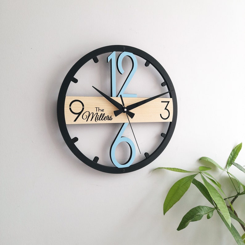 Horloge murale personnalisée,Design moderne et unique,Décoration murale pour salon,Chambre à coucher,Cuisine,Maison,Bureau,Cadeau pour elle,Ami,Horloge silencieuse image 5