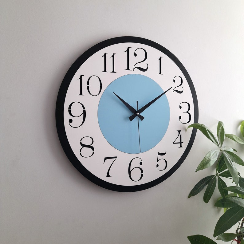 Reloj moderno grande para pared, diseño decorativo único, decoración de pared para sala de estar, dormitorio, cocina, hogar, oficina, regalo para ella, amigos, reloj silencioso imagen 8