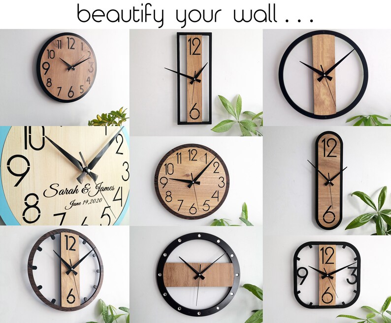 Modern Round Wall Clock,Unique Decorative Wall Decor for Living Room,Bedroom,Kitchen ,Home,Office,Gift for Her,Friend,Silent Non Ticking zdjęcie 10