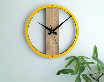 Horloges murales minimalistes, horloges en bois simples, décoration murale pour salon, chambre à coucher, cuisine, maison, bureau, cadeau pour elle, amis, horloge silencieuse