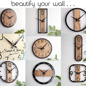 Horloge murale rectangulaire minimaliste, décoration murale pour salon, chambre à coucher, cuisine, maison, bureau, cadeau pour elle, amis, horloge silencieuse image 10